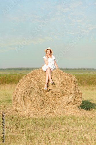 young woman in the field