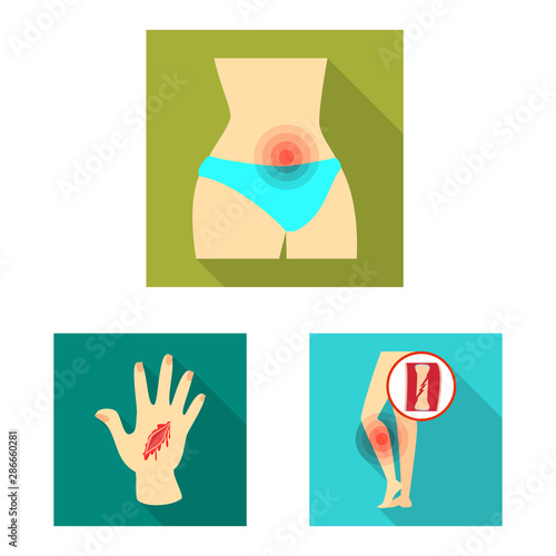 Isolated object of damage and wound icon. Set of damage and rendering stock vector illustration.