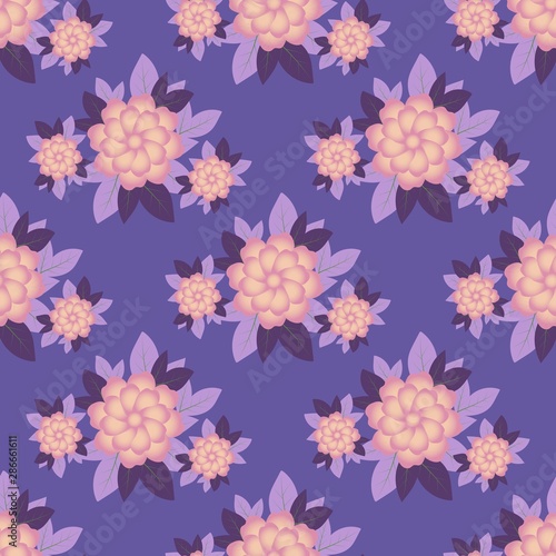 floral pattern in lilac tones