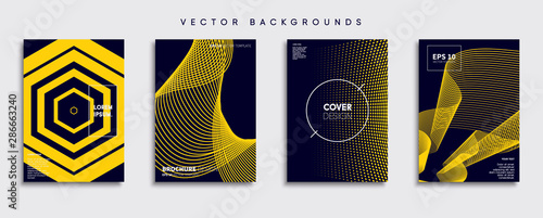 Obraz na płótnie Minimal Vector cover designs. Future Poster template. w salonie