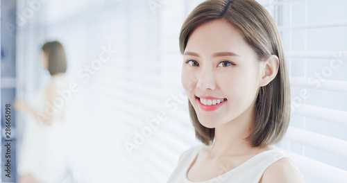 Young asian skin care woman