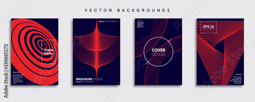 Obraz na płótnie Minimal Vector cover designs. Future Poster template. w salonie