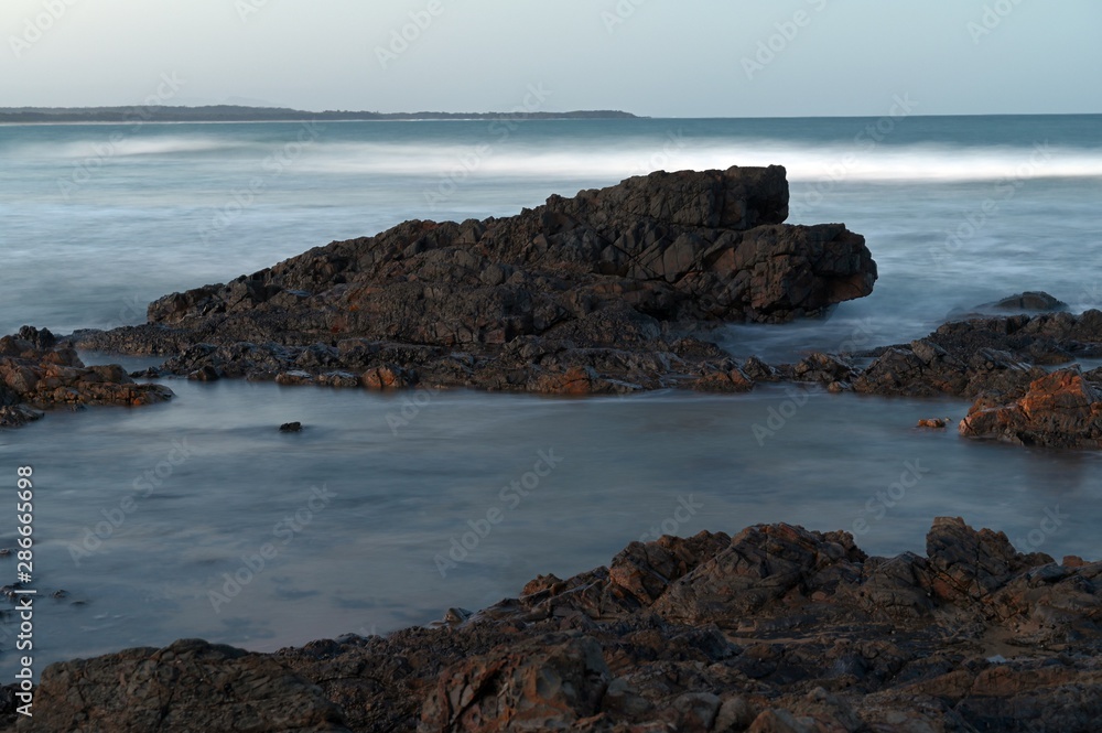 Australian Coastline Diamond Beach long exposure 