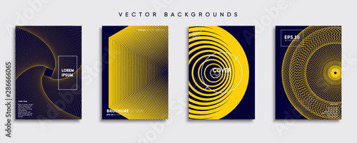 Obraz na płótnie Minimal Vector cover designs. Future Poster template. w salonie