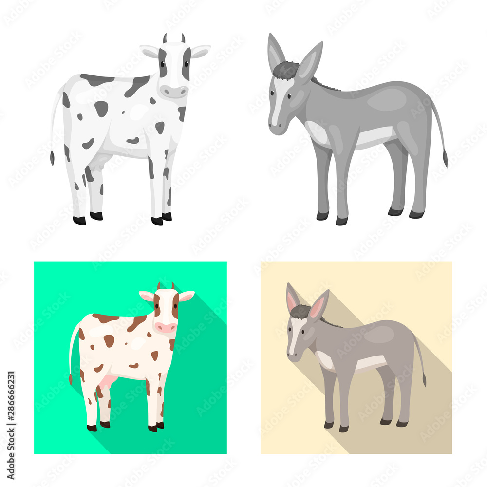 Vector design of breeding and kitchen symbol. Set of breeding and organic stock symbol for web.