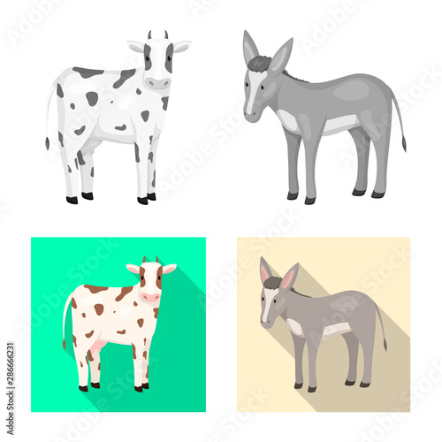 Vector design of breeding and kitchen symbol. Set of breeding and organic stock symbol for web.