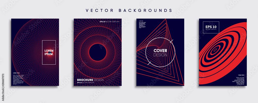 Minimal Vector cover designs. Future Poster template.
