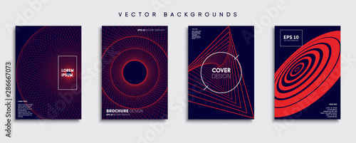Obraz na płótnie Minimal Vector cover designs. Future Poster template. w salonie