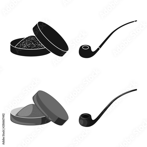 Vector illustration of refuse and stop icon. Collection of refuse and habit stock symbol for web.