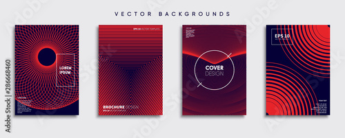 Obraz na płótnie Minimal Vector cover designs. Future Poster template. w salonie