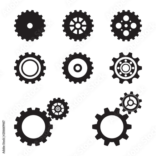 set of gears.vector