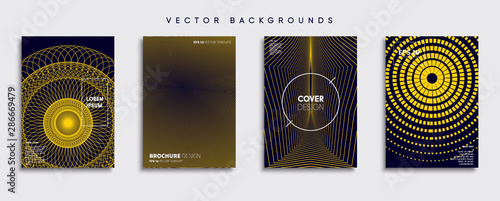 Obraz na płótnie Minimal Vector cover designs. Future Poster template. w salonie