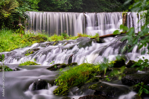 The Stock Ghyll Force waterfall in Ambleside  Cumbria  England