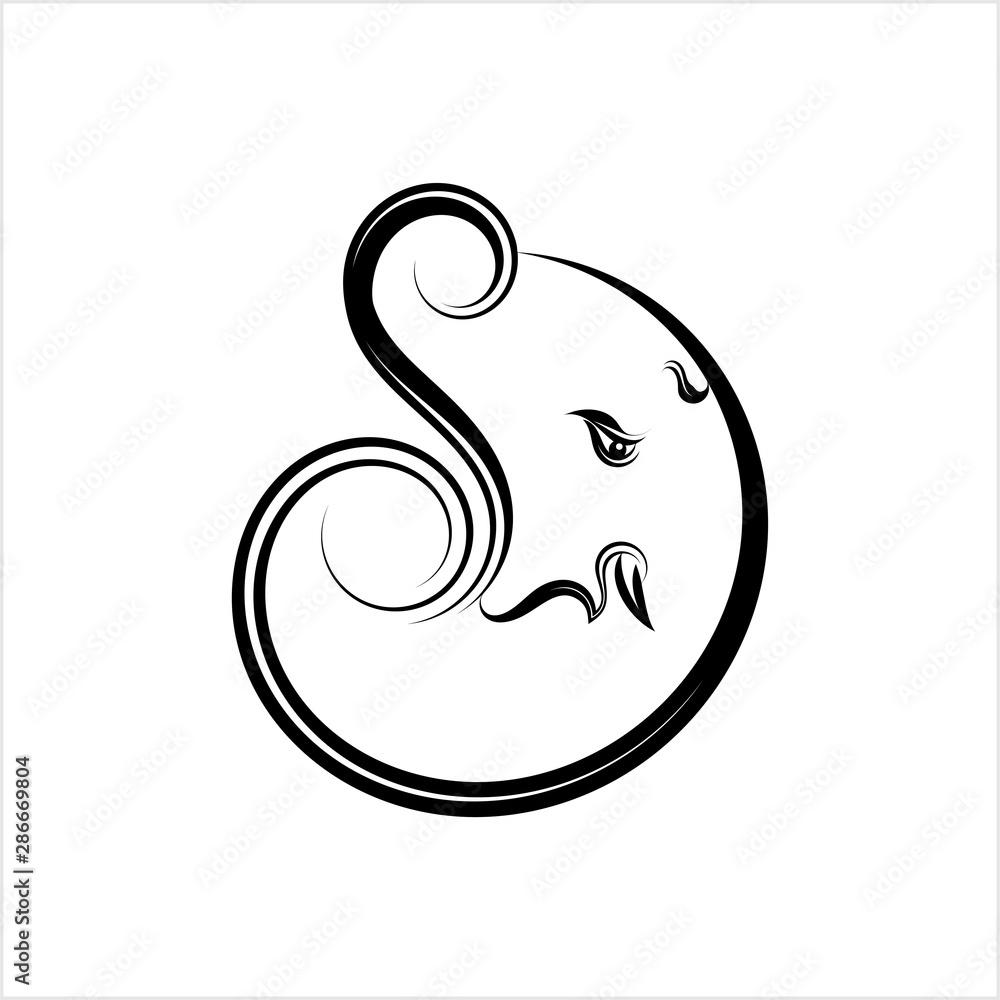 Ganesha The Lord Of Wisdom Calligraphic Style Ganesha The Lord Of Wisdom Calligraphic Style
