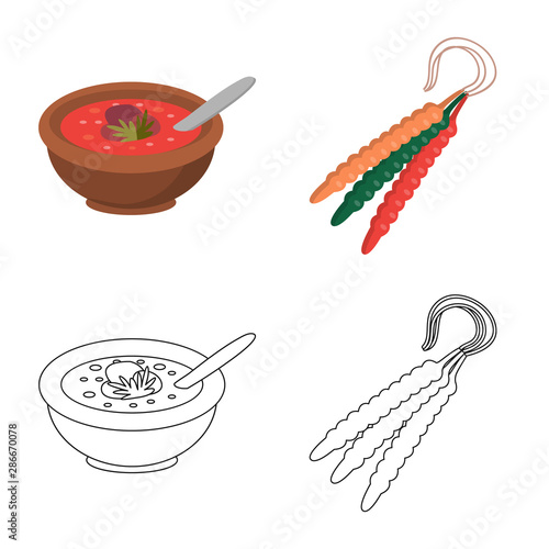 Vector design of culture and sightseeing logo. Collection of culture and originality vector icon for stock.