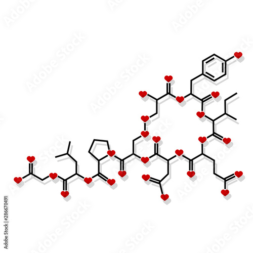 Oxytocin chemical formula, hormone of love and closeness