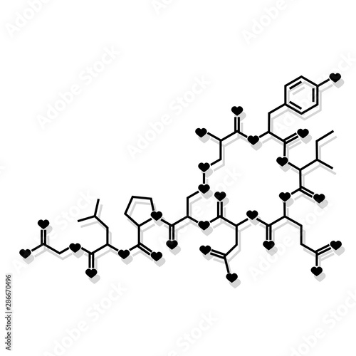 Oxytocin chemical formula, hormone of love and closeness