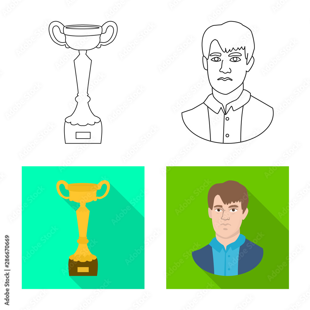 Fototapeta premium Vector design of checkmate and thin logo. Set of checkmate and target vector icon for stock.
