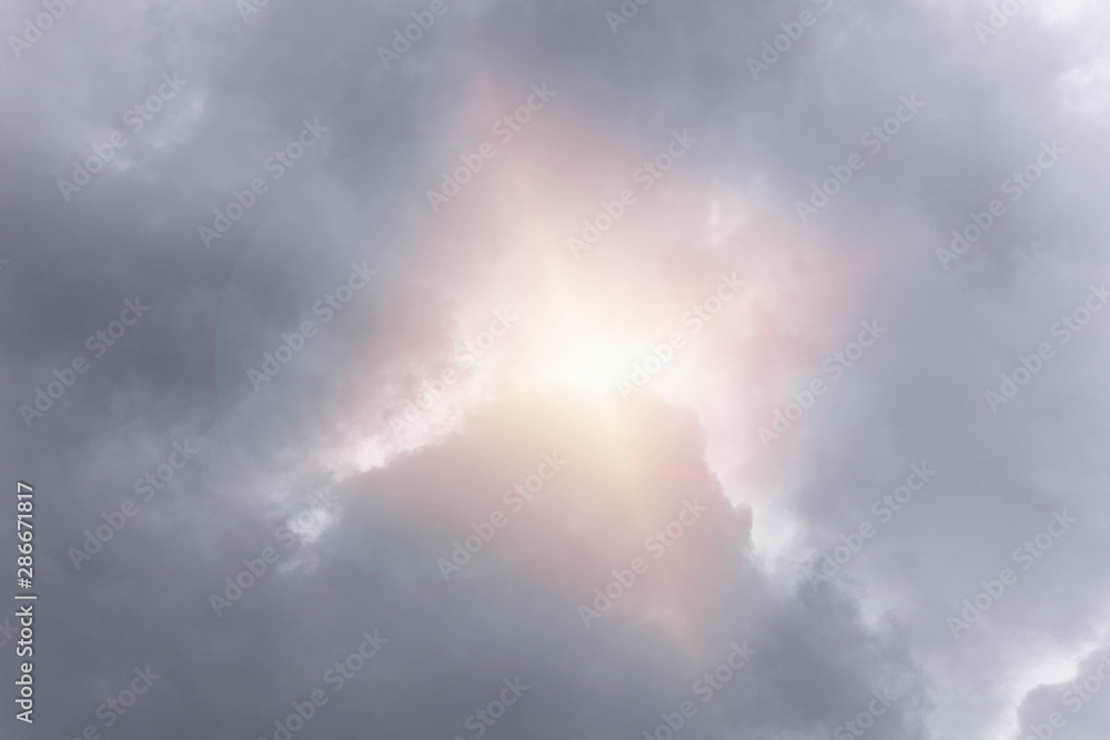 Obraz premium Black cloud before rainy. Black cloud background. with copy space for text or design.