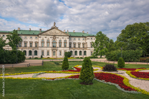 Baroque Krasinski Palace in Warsaw, Poland