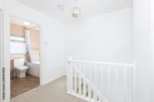 Modern entrance from the hallway to the bathroom 