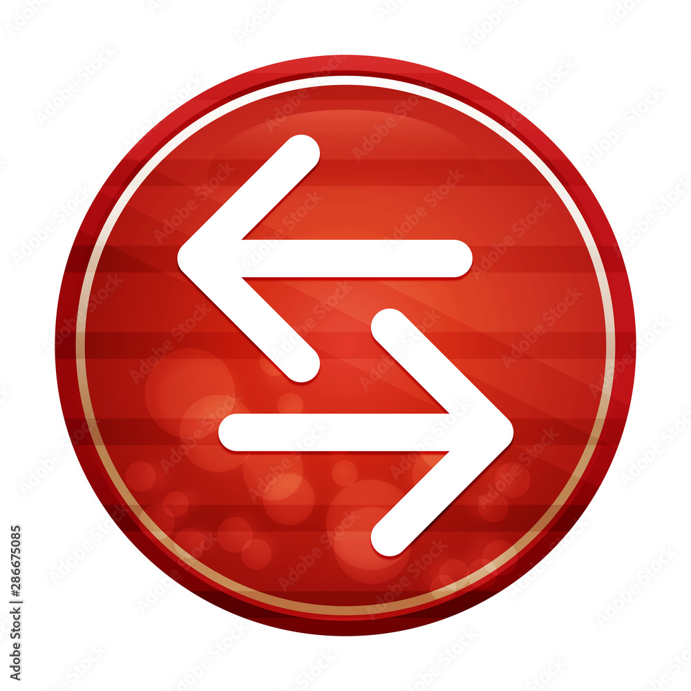 Transfer arrow icon realistic diagonal motion red round button illustration Transfer arrow icon realistic diagonal motion red round button illustration