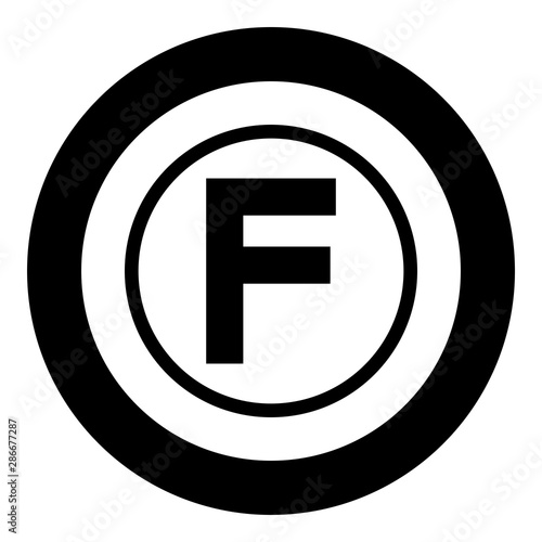 Cleaning with hydrocarbon monochlorotrichloromethane using Clothes care symbols Washing concept Laundry sign icon in circle round black color vector illustration flat style image