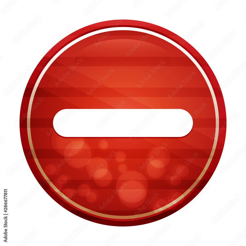 Minus icon realistic diagonal motion red round button illustration Minus icon realistic diagonal motion red round button illustration