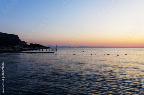 Early morning in the Mediterranean. Turkey.