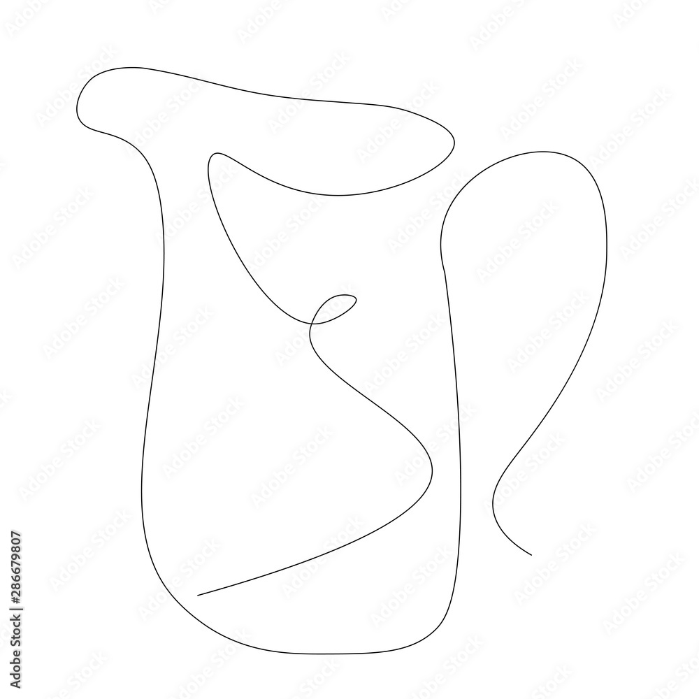 Jug of water silhouette, vector illustration Jug of water silhouette, vector illustration