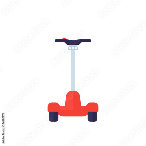electric self-balancing scooter isolated on white, vector