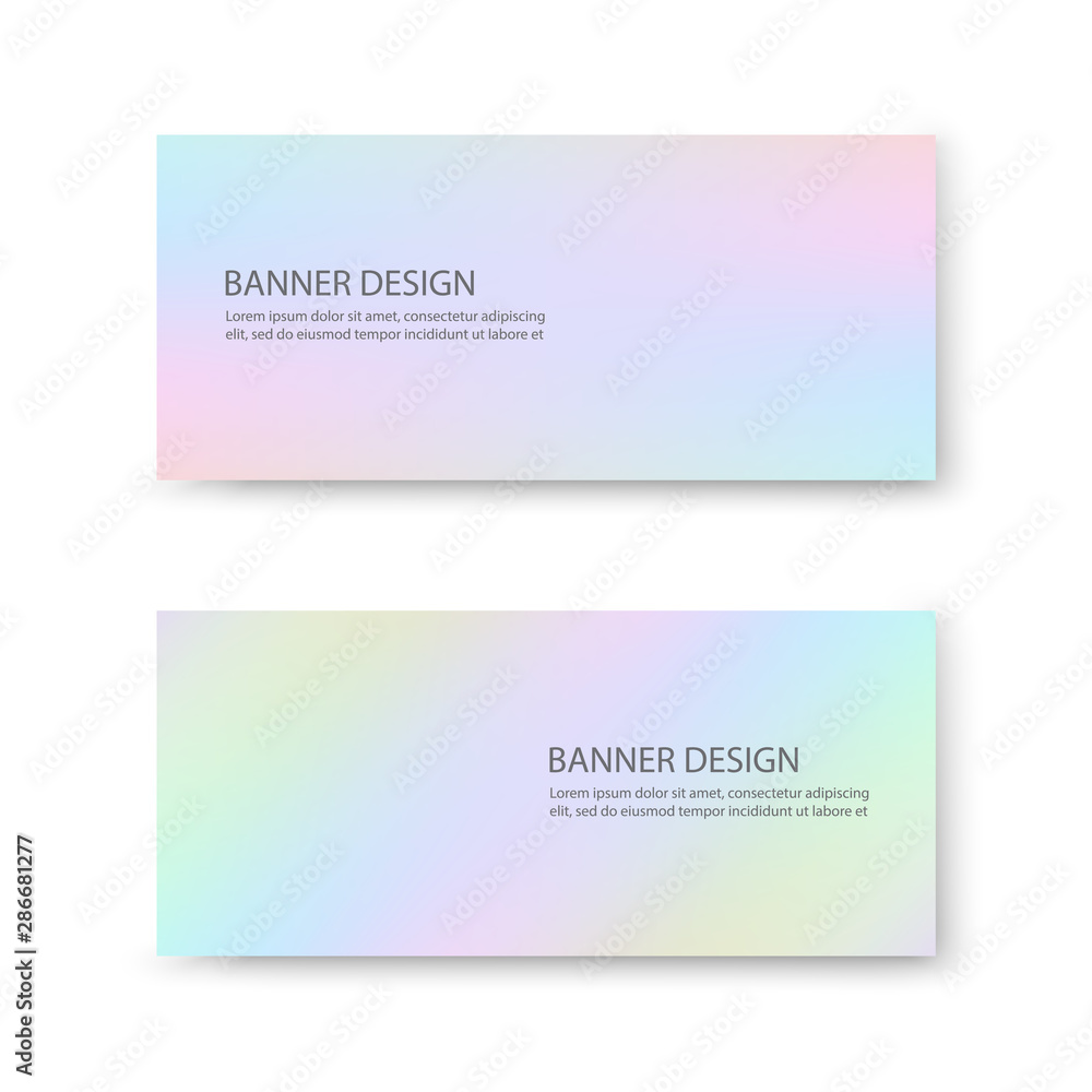 Web banner design background with pastel colors