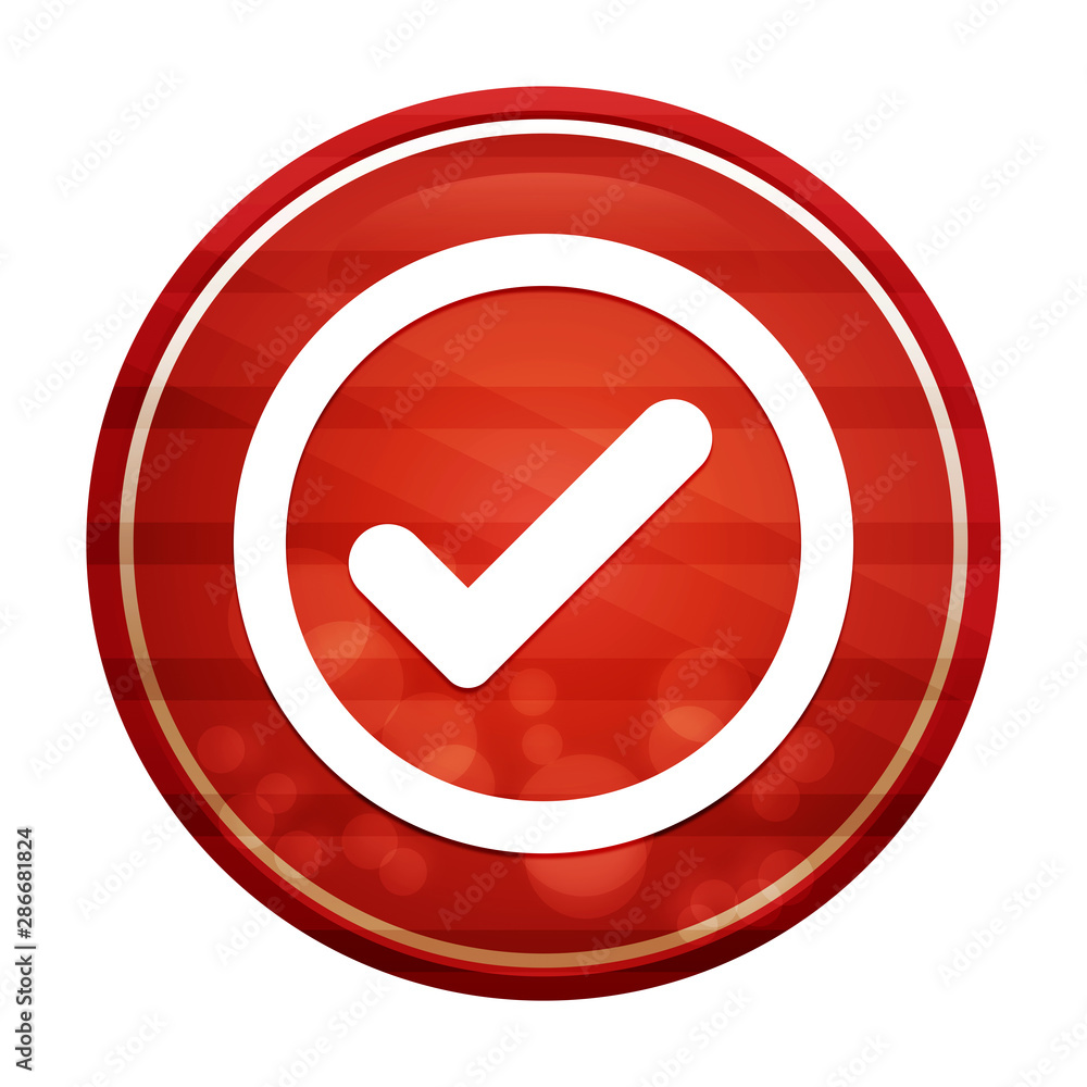 Check box icon realistic diagonal motion red round button illustration Check box icon realistic diagonal motion red round button illustration