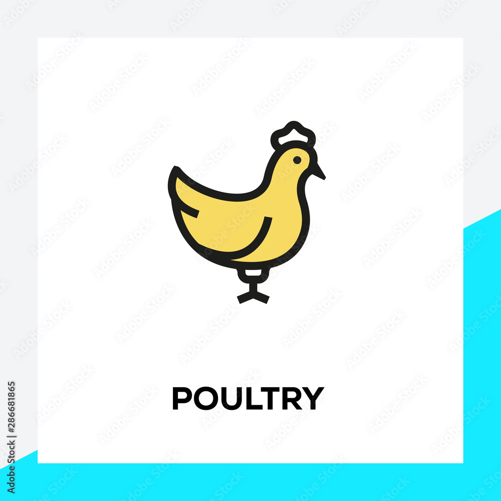 POULTRY LINE ICON SET POULTRY LINE ICON SET