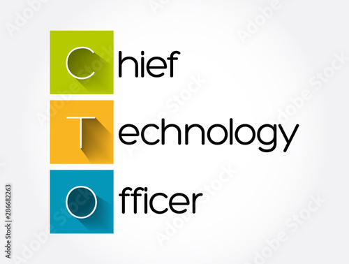 CTO - Chief Technology Officer acronym, business concept background