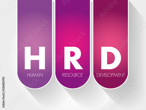 HRD - Human Resource Development acronym, business concept background