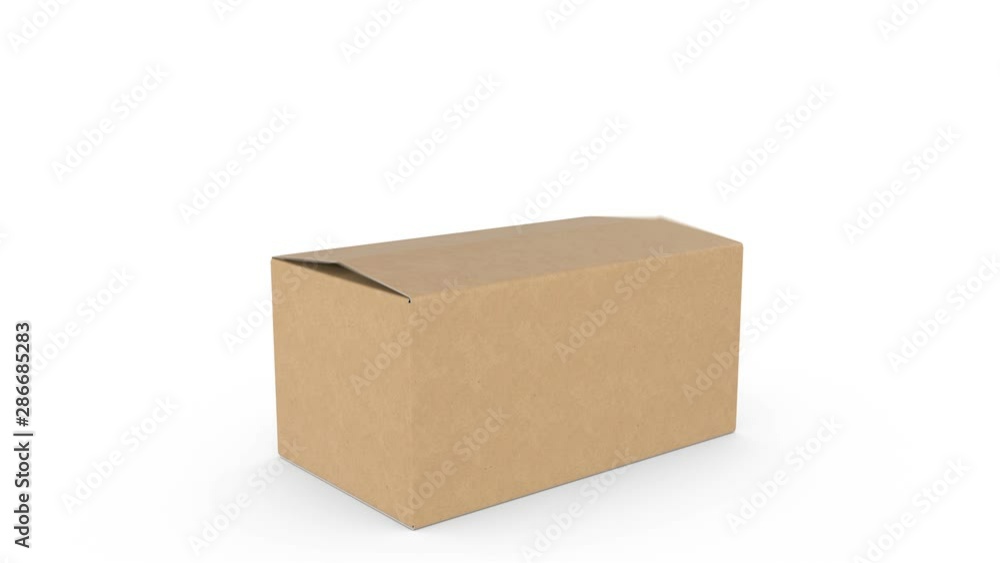 Beautiful Cardboard Box Fast Fall Down, Opening and Closing on White Backgrounds with Alpha Mask. 3d Animation of Storage Box. Delivery Concept. 4k Ultra HD 3840x2160. Beautiful Cardboard Box Fast Fall Down, Opening and Closing on White Backgrounds with Alpha Mask. 3d Animation of Storage Box. Delivery Concept. 4k Ultra HD 3840x2160.