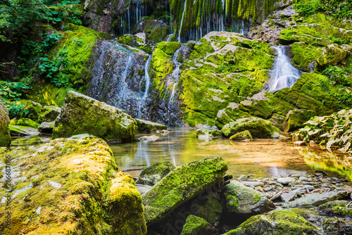 Horrid and waterfalls of the Boncic. Taipana. Udine, Friuli. Italy photo