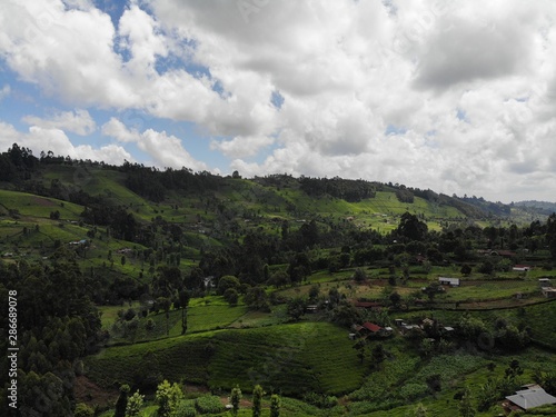 Aberdare Arial Landscape View, Kenya.