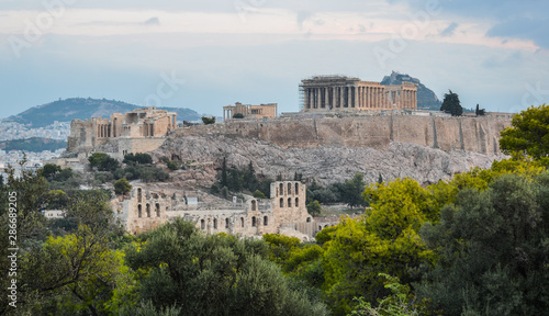 Famous Acropolis Hill in Athens, Greece