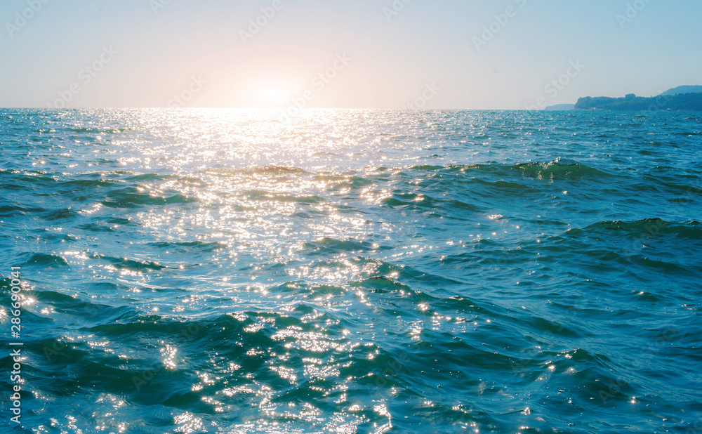 Obraz premium small sea wave on the black sea. w