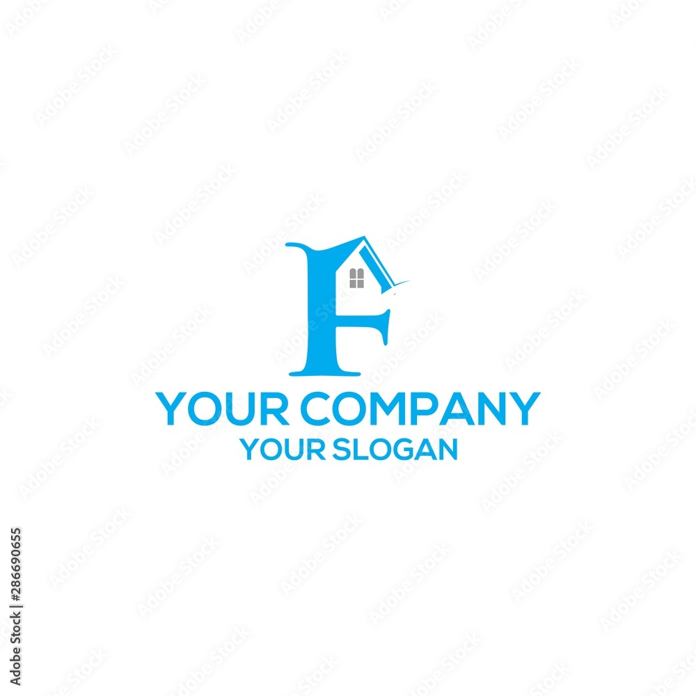 F Real Estate Logo Design Vector F Real Estate Logo Design Vector