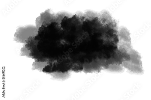abstract powder splatted background. Black powder explosion on white background. Colored cloud. Colorful dust explode. Paint Holi.