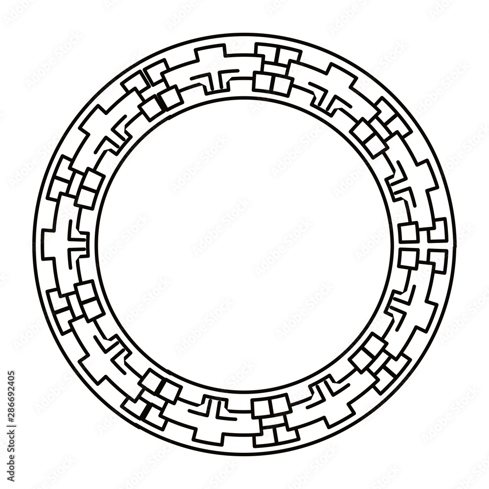 Isolated china circle vector design