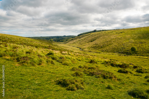 Beautiful rugged landscape of Dartmoor National Park, Devon, England