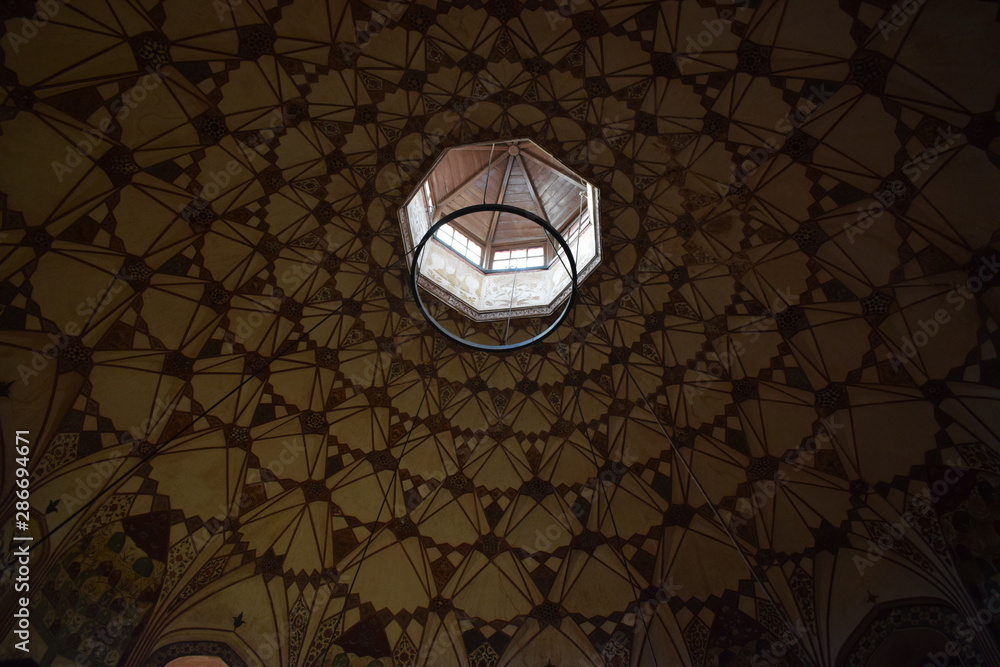 Historical Shahi Hamam (Royal Persian-style bath) Ceiling Constructed in 1635