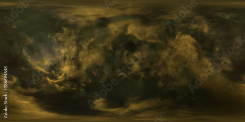 Space nebula, 3D rendering, spherical panorama