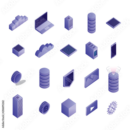 bundle of data center icons