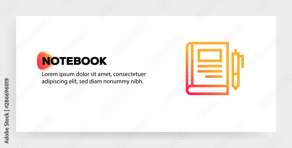 NOTEBOOK ICON CONCEPT NOTEBOOK ICON CONCEPT