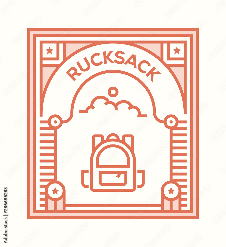 Fototapeta premium RUCKSACK ICON CONCEPT